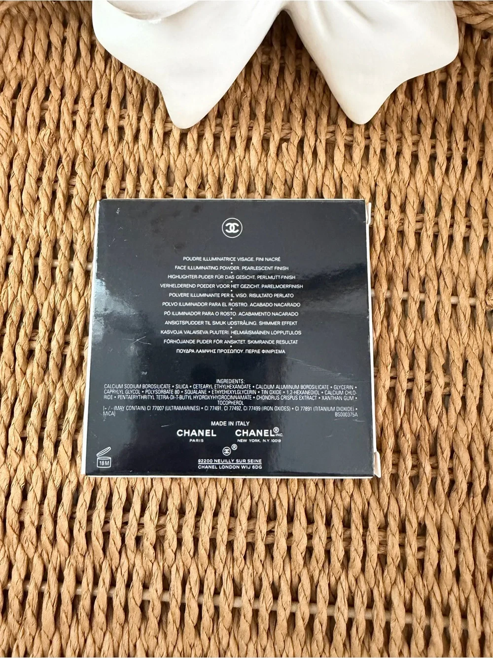 CHANEL Black Compact Powder Case